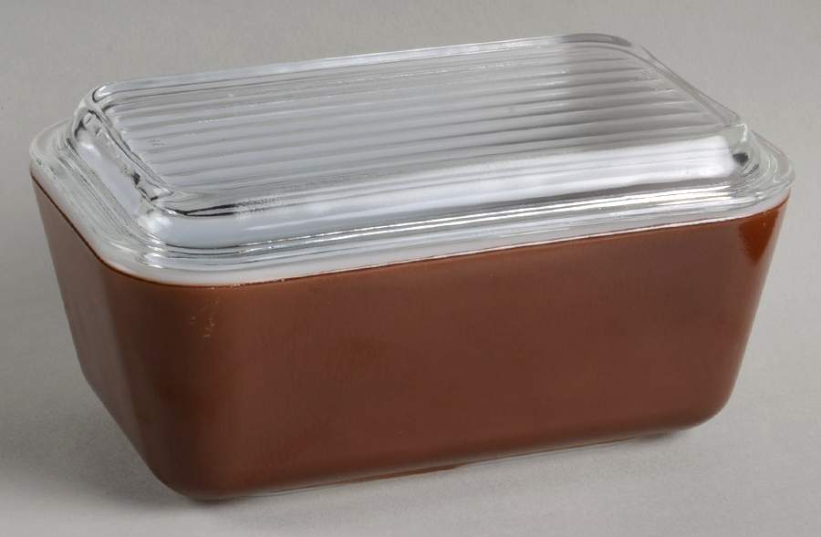 Old Orchard Medium Refrigerator Jar & Lid by Pyrex-1