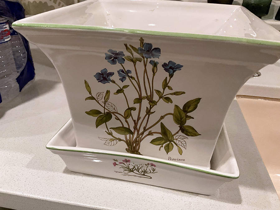 PRT7 6" Flower Pot & Underplate by Portmeirion-1