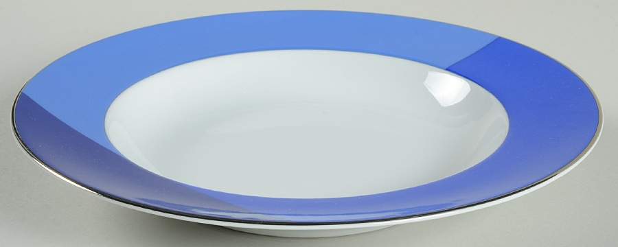Voiles (Cobalt Blue) Large Rim Soup Bowl by Puiforcat-1