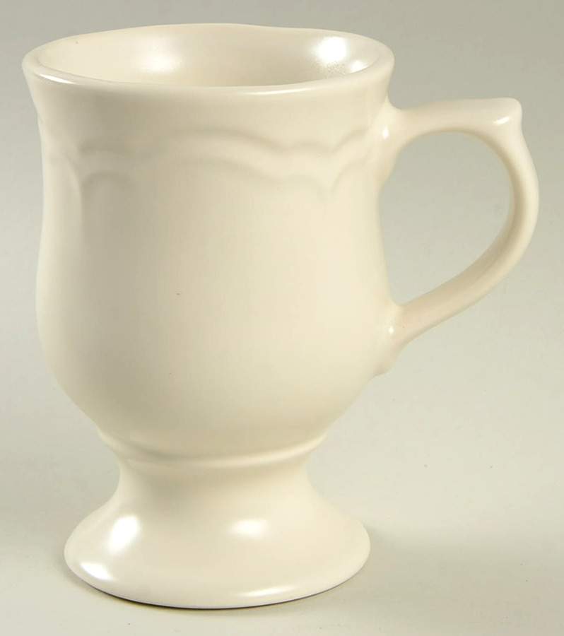 Color Medley Buff Glossy Pedestal Mug by Pfaltzgraff-1
