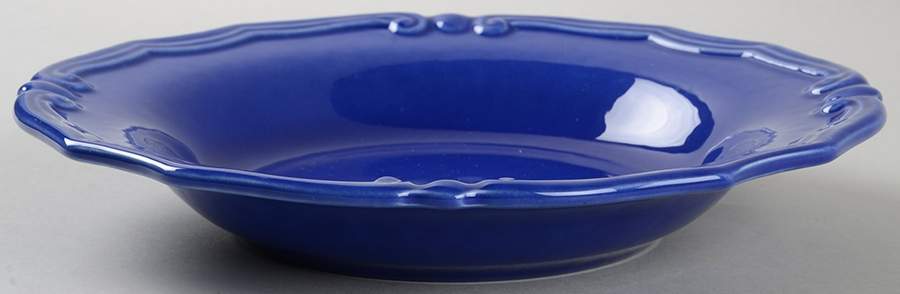 European Country Blue Large Rim Soup Bowl by Pier 1-1