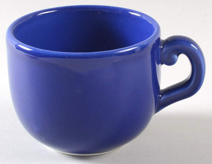 European Country Blue Flat Cup by Pier 1-1