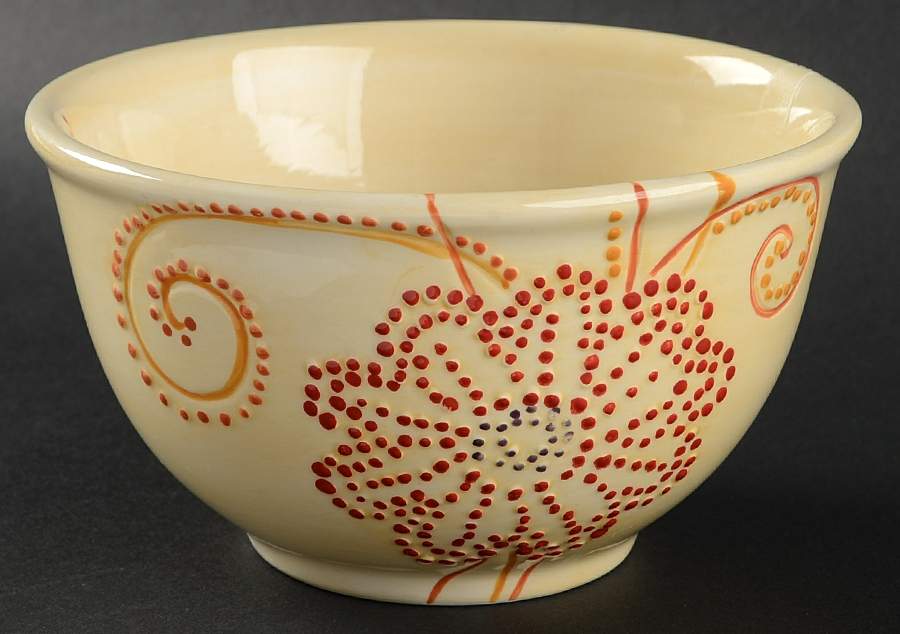 Floral Dot Soup/Cereal Bowl by Pier 1-1