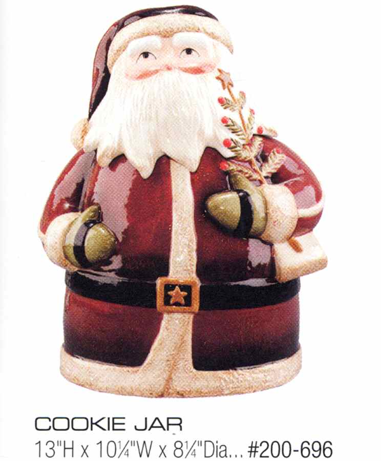 Jolly Santa Cookie Jar & Lid by Park Designs-1