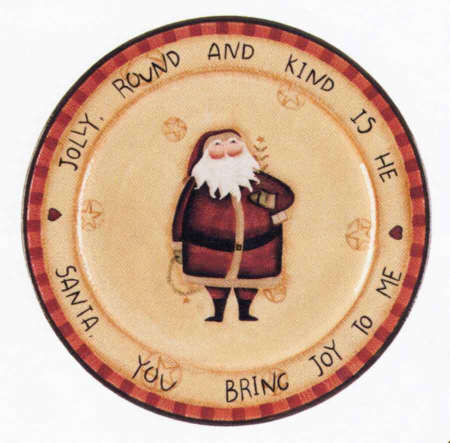 Jolly Santa 14" Chop Plate (Round Platter) by Park Designs-1