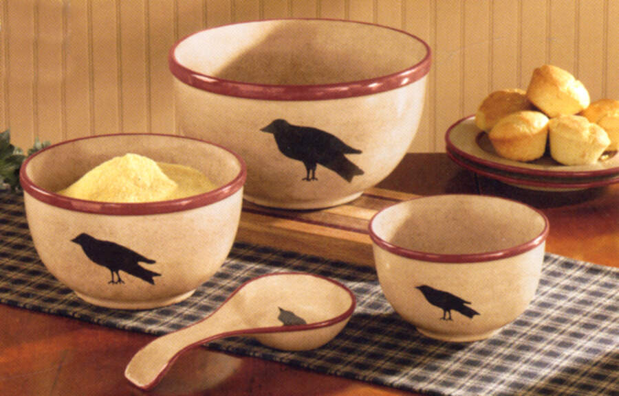 Crow Mixing Bowl Set (MB10, MB8, MB6) by Park Designs-1