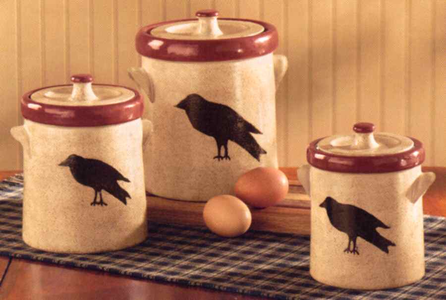 Crow Large Canister & Lid by Park Designs-1