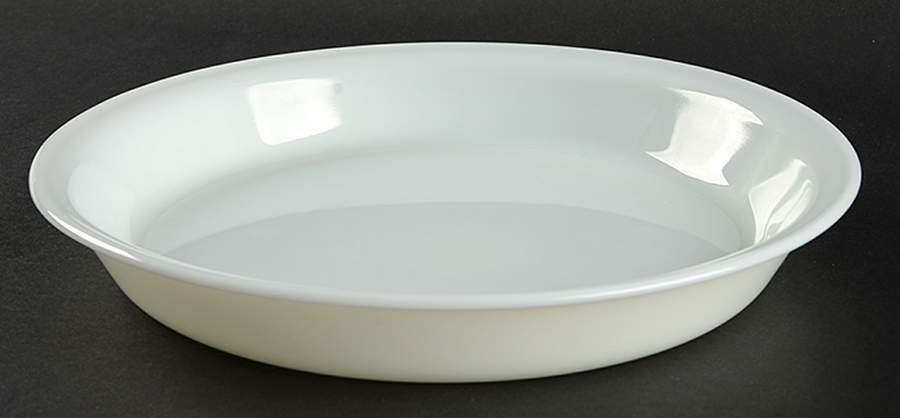 Opal (Milkglass) 9" Pie Baking Plate by Pyrex-1