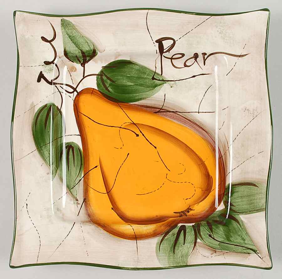 Parisian Fruit Square Dinner Plate by Pfaltzgraff-1