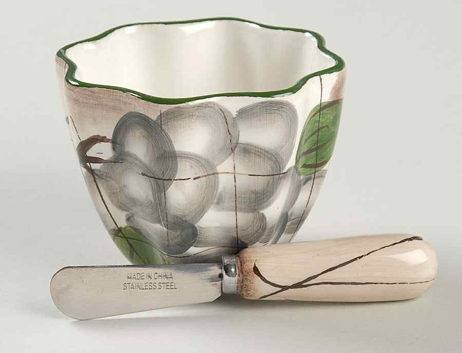 Parisian Fruit Dip Bowl & Spreader Set by Pfaltzgraff-1