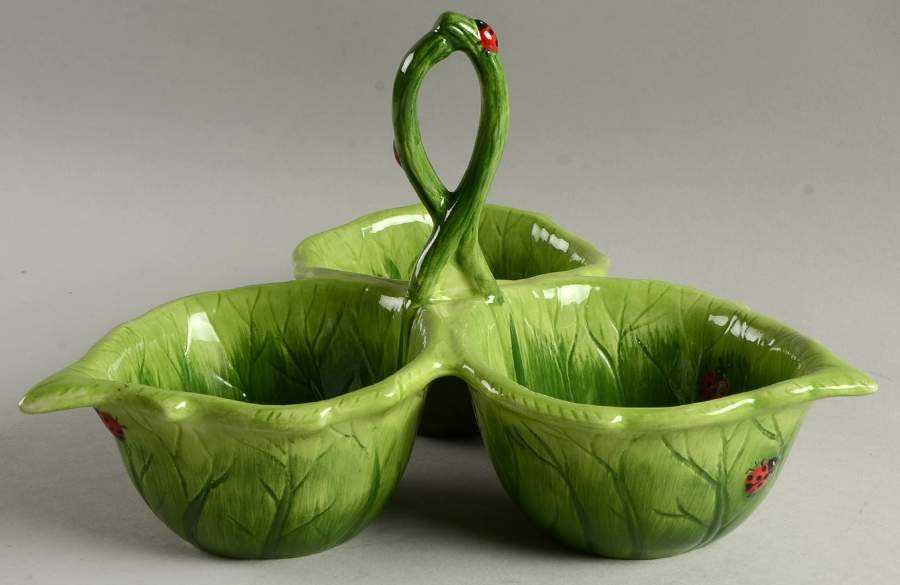 Ladybug 3 Section Dip Bowl W/Center Handle by Pier 1-1