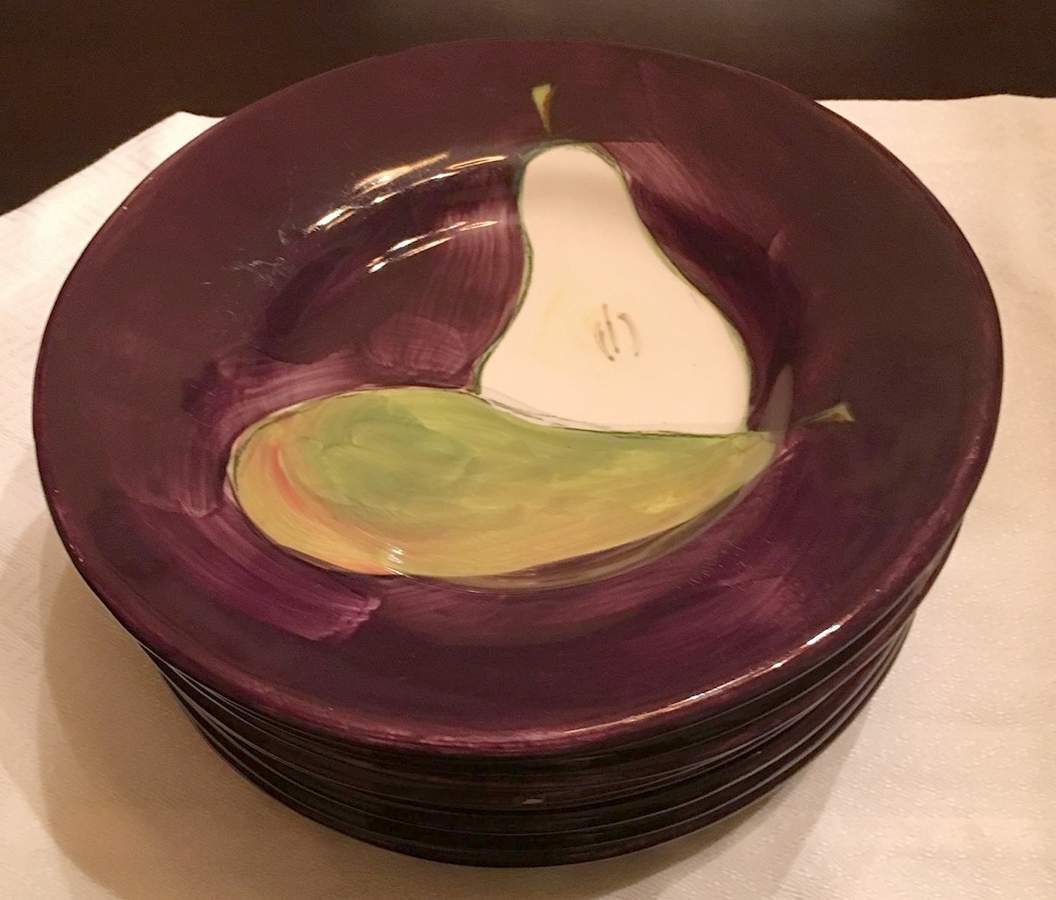 Handpainted Fruit Salad Plate by Pottery Barn China-1