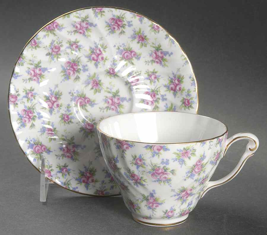 5805 Flat Cup & Saucer Set by Princess Anne-1