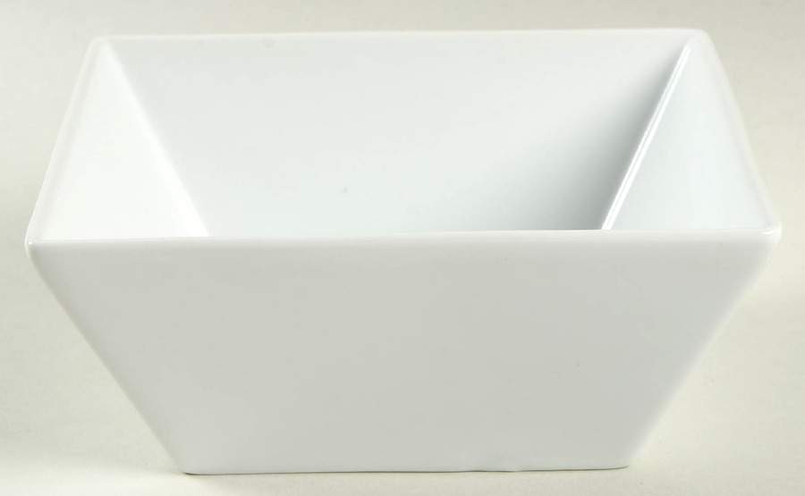Great White Square Square Fruit/Dessert (Sauce) Bowl by Pottery Barn China-1
