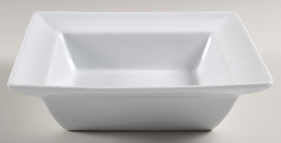 Great White Square Rim Soup Bowl by Pottery Barn China-1