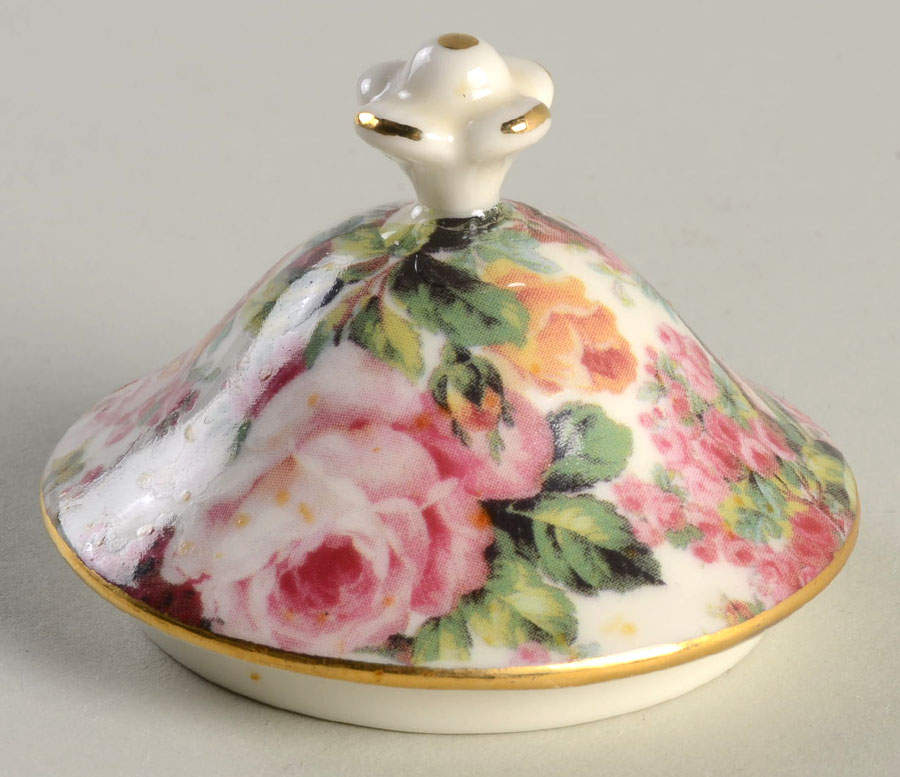 Rose Chintz Lid for Sugar Bowl by Peppertree Imports-1
