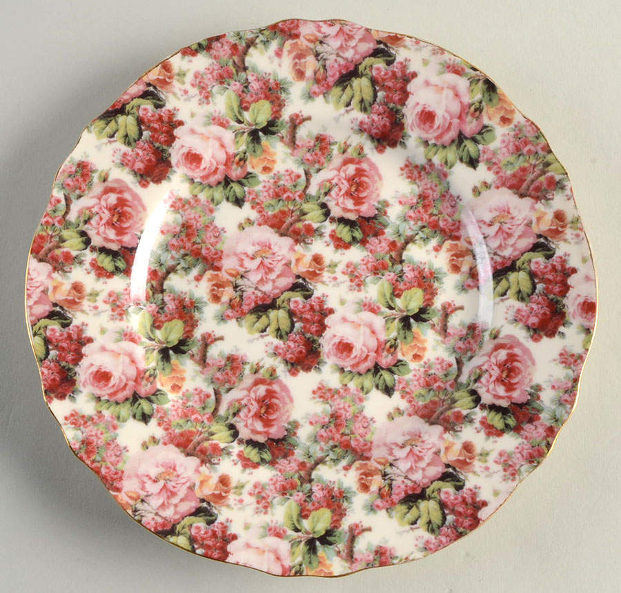 Rose Chintz Salad Plate by Peppertree Imports-1