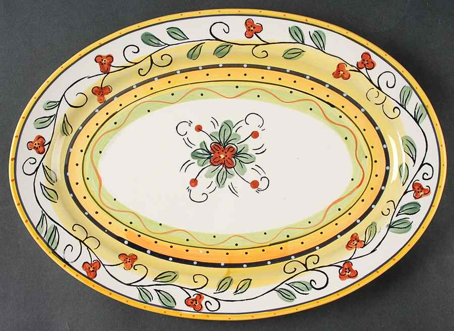 Italia 14" Oval Serving Platter by Philippe Richard-1