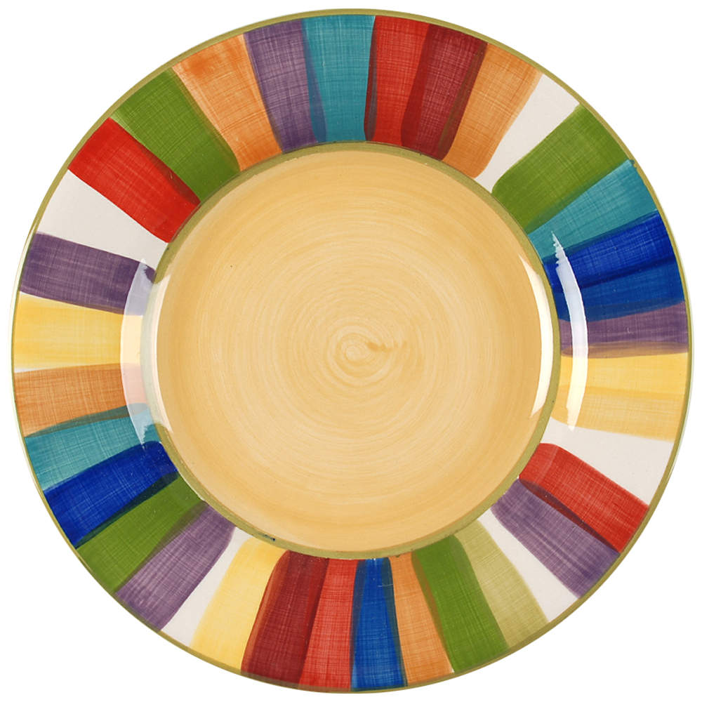 Rainbow Stripes Salad Plate by Philippe Richard-1