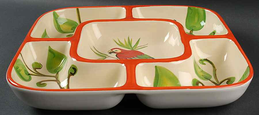 Island Paradise 1 Pc Chip & Dip with 5 Sections by Paula Deen-1