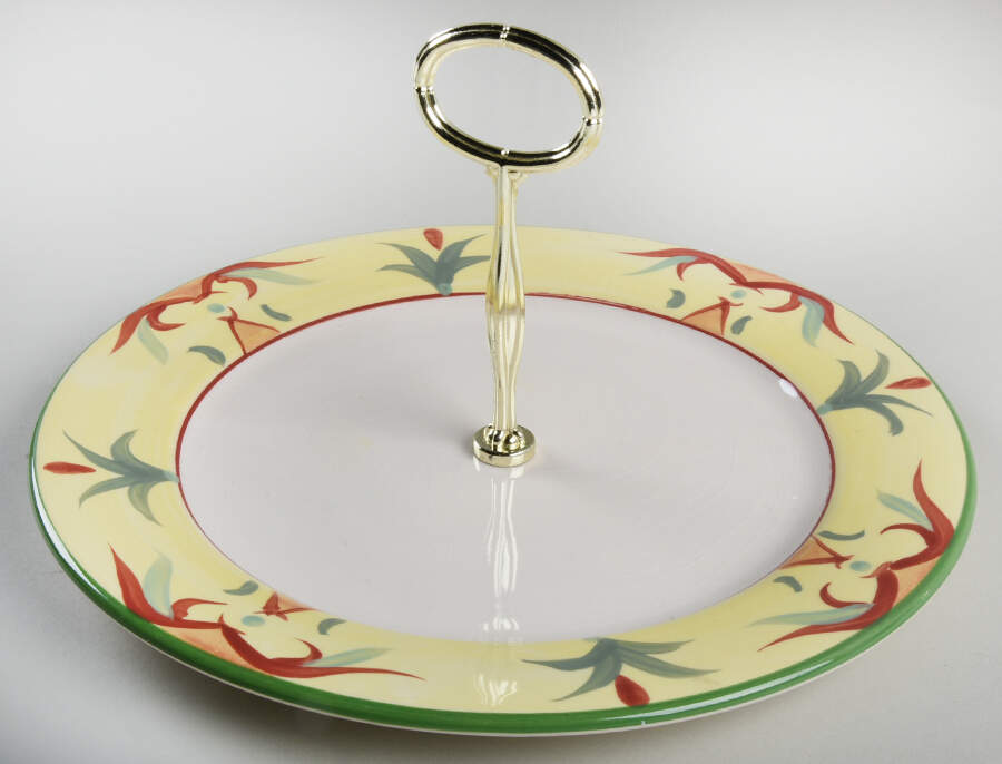Tuscan Rooster Round Serving Plate with Center Handle (Dp) Hc by Pfaltzgraff-1