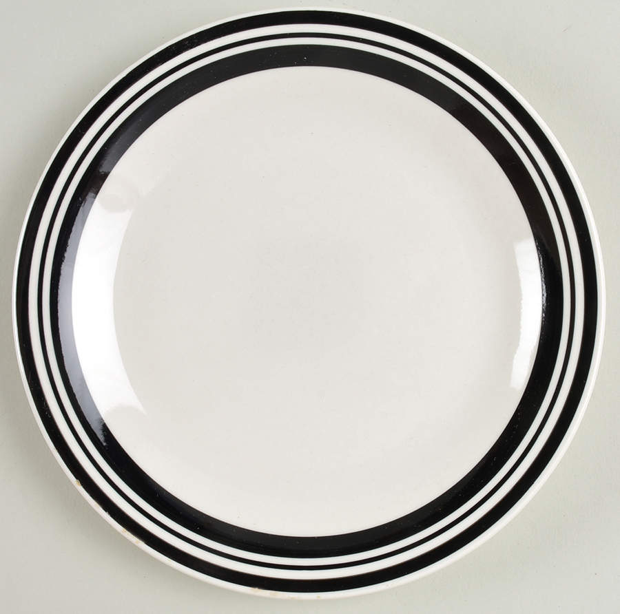 Diner Story Black Salad Plate by Philippe Richard-1