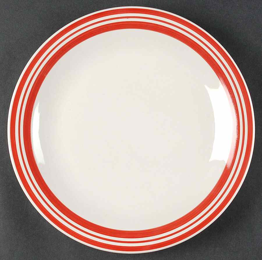 Diner Story Red Dinner Plate by Philippe Richard-1