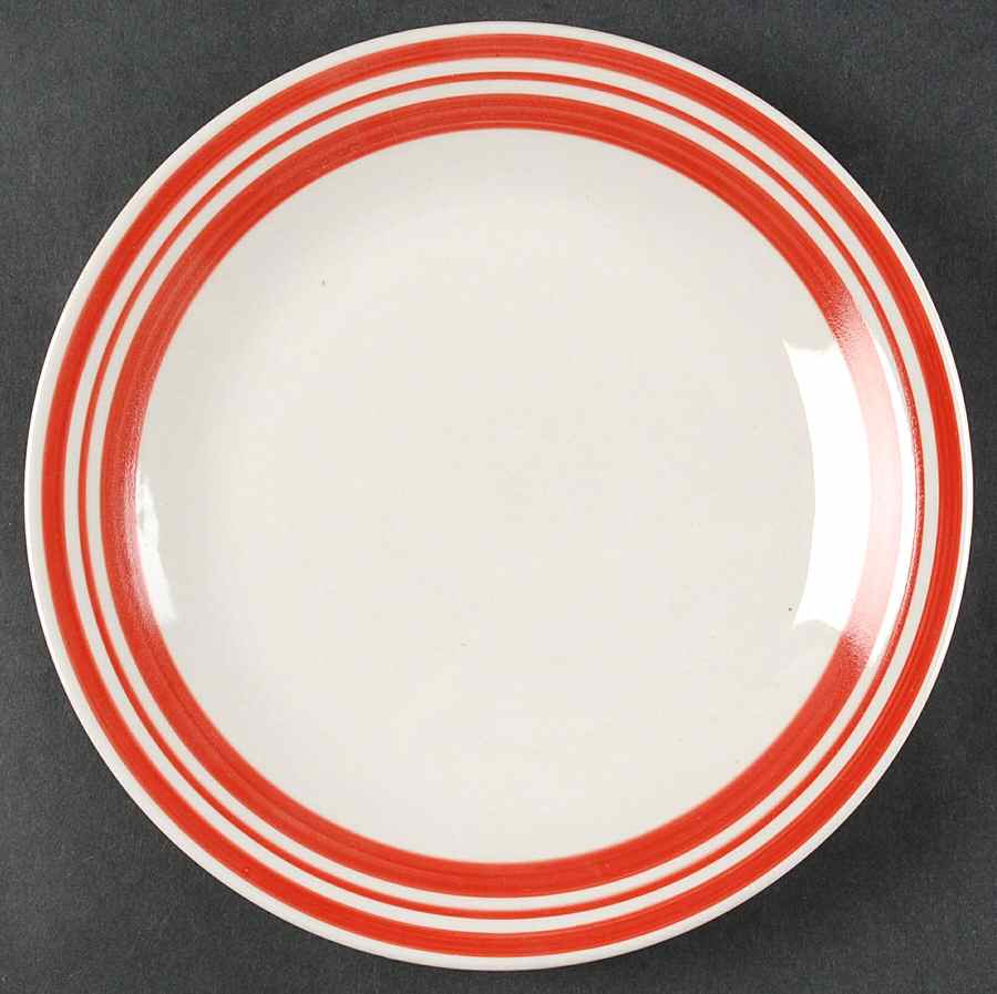 Diner Story Red Salad Plate by Philippe Richard-1