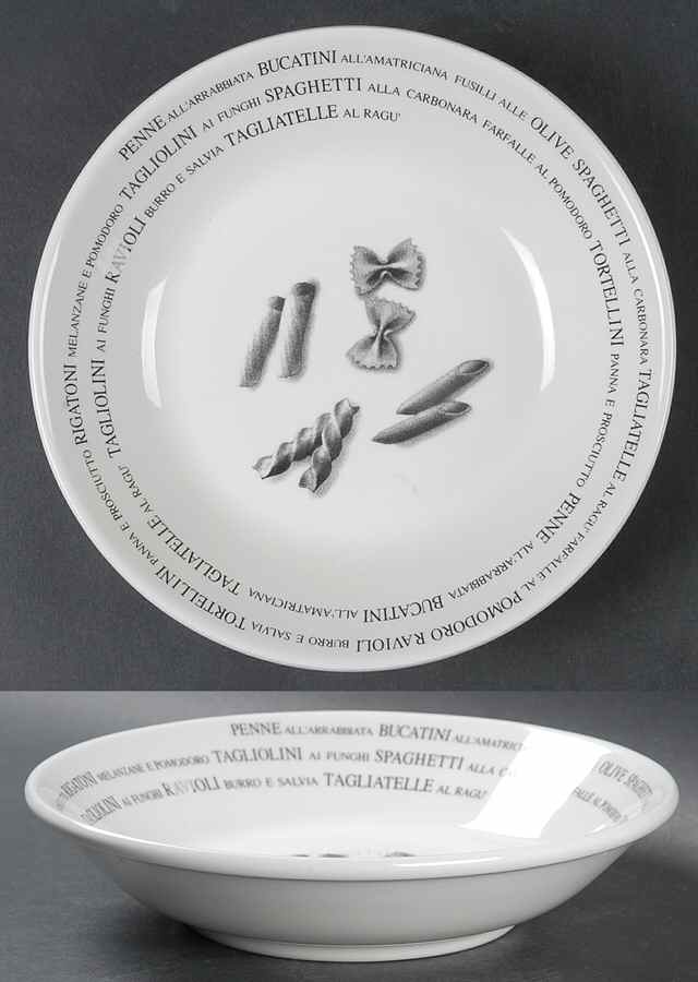 Recipe Pasta Set 8" Individual Pasta Bowl by Pottery Barn China-1
