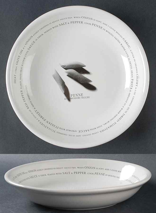 Recipe Pasta Set 9" Individual Pasta Bowl by Pottery Barn China-1