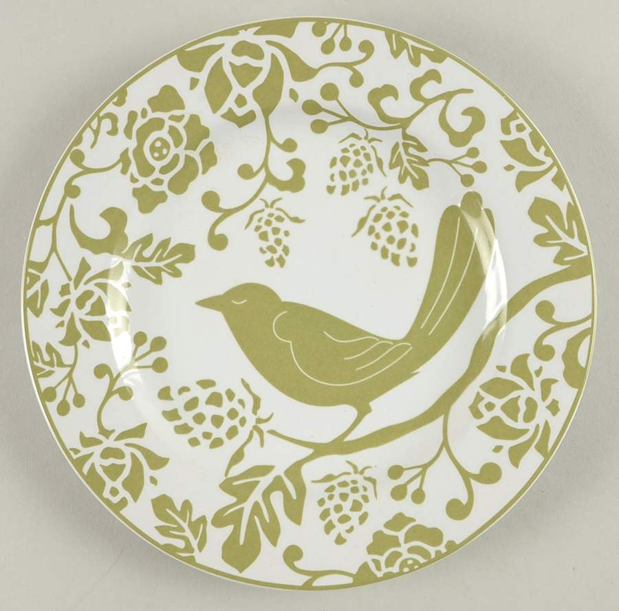 Green Bird Salad/Dessert Plate by Pier 1-1