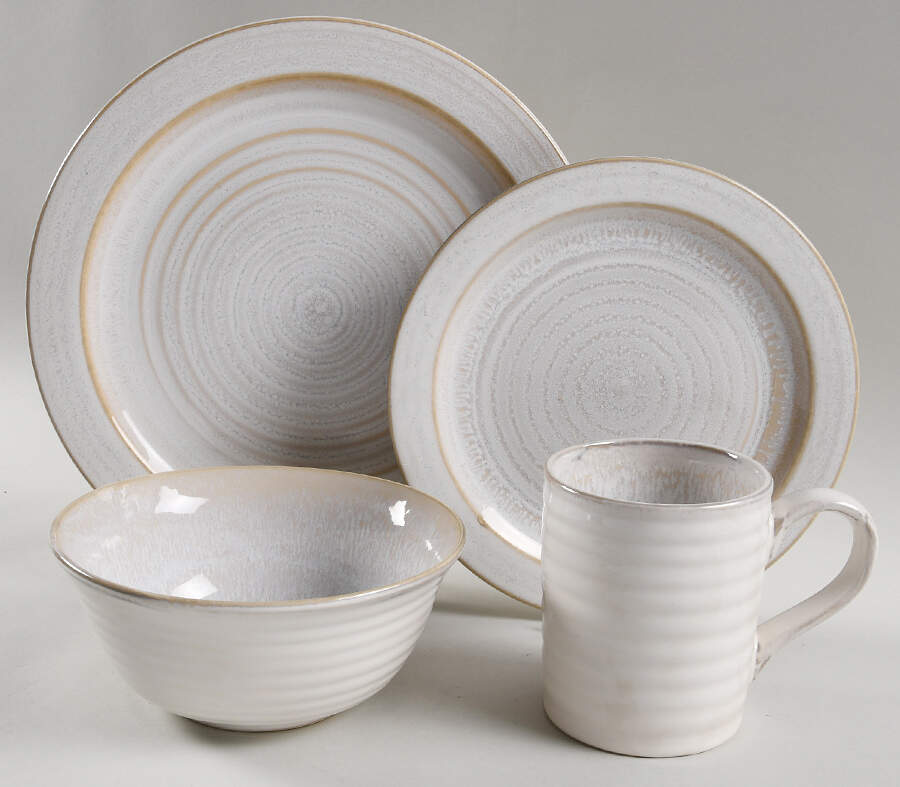 Andes White 4 Piece Place Setting by Pfaltzgraff-1