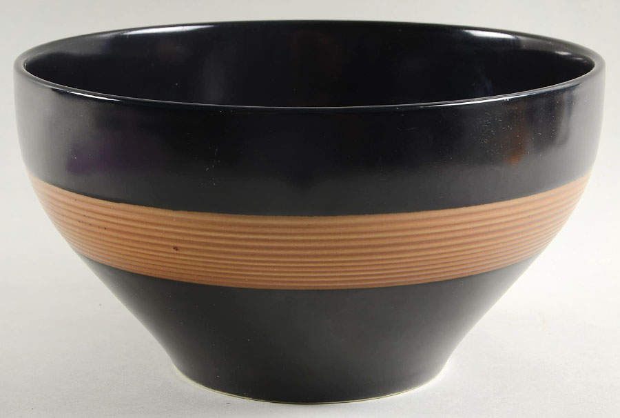 Concentric Black 9" Round Vegetable Bowl by Pfaltzgraff-1