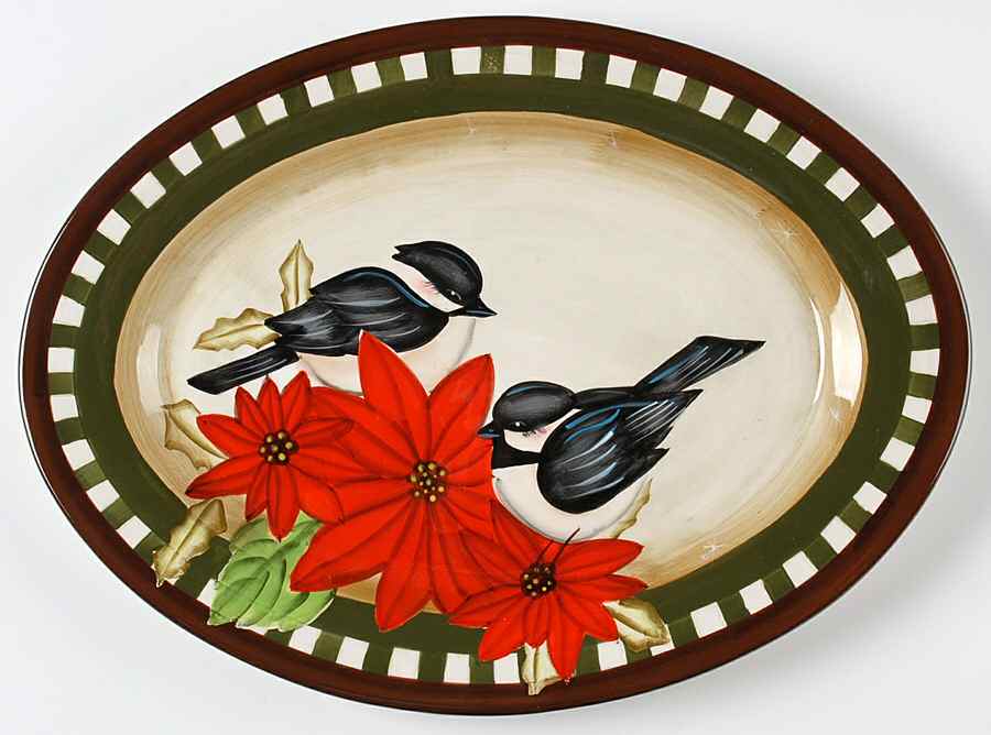 Woodlands 14" Oval Serving Platter by Pfaltzgraff-1