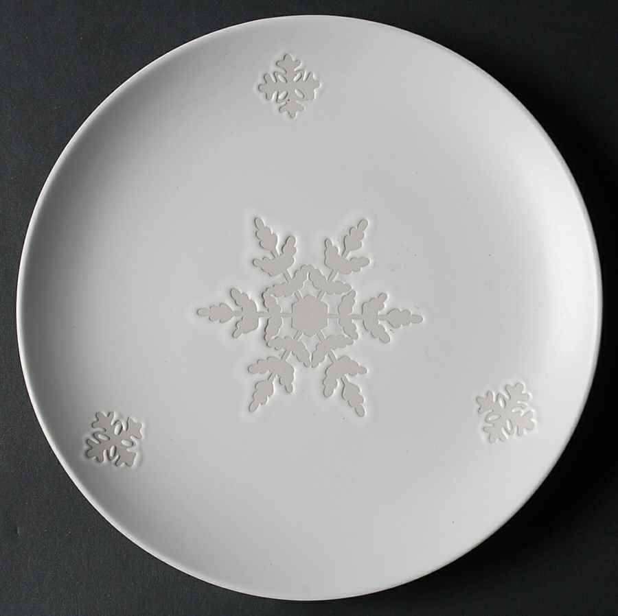 Snowflake White Salad Plate by Pfaltzgraff-1