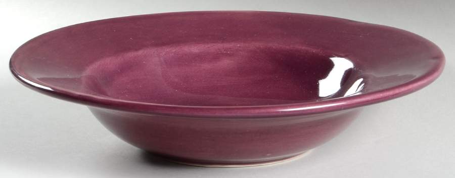 Sausalito Plum Large Rim Soup Bowl by Pottery Barn China-1