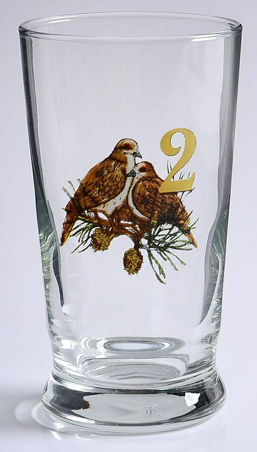 Twelve Days of Christmas 9 Oz Glassware Tumbler by Pottery Barn China-1
