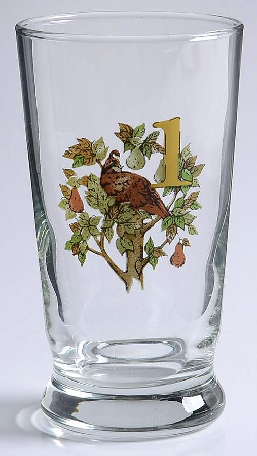 Twelve Days of Christmas 9 Oz Glassware Tumbler by Pottery Barn China-1