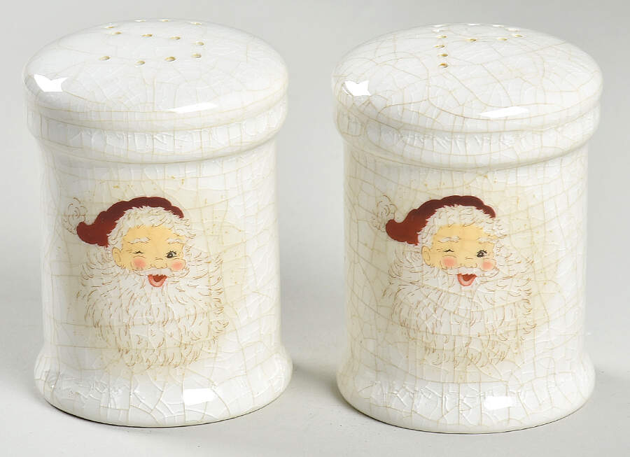 Santa Salt & Pepper Set by Pottery Barn China-1