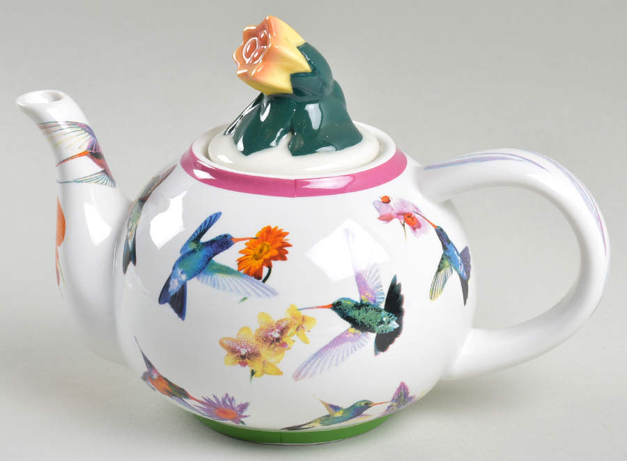 Hummingbirds Mini Teapot & Lid by Cardew Design-1