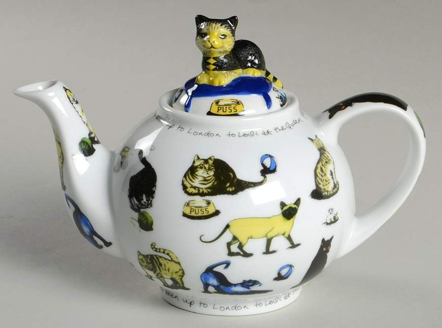 Cat Tea Mini Teapot & Lid by Cardew Design-1
