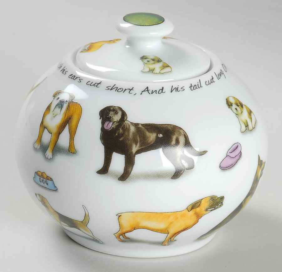Man's Best Friend Sugar Bowl & Lid by Cardew Design-1