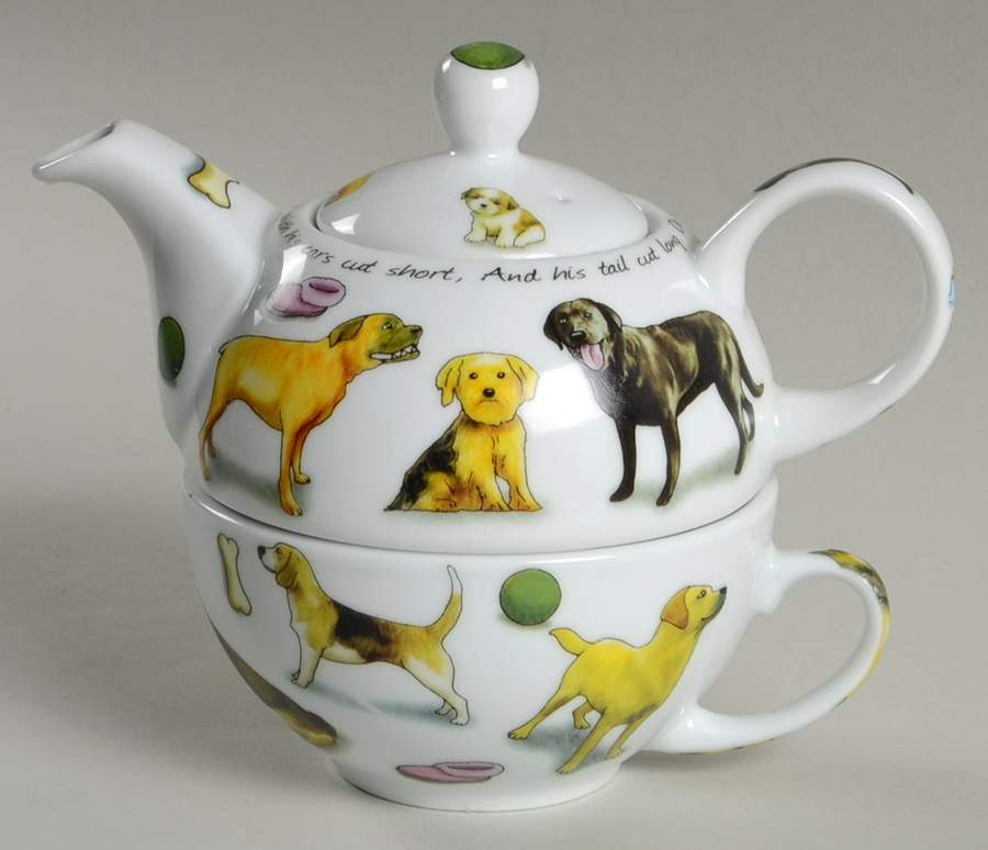 Man's Best Friend Individual Teapot & Lid with Cup by Cardew Design-1