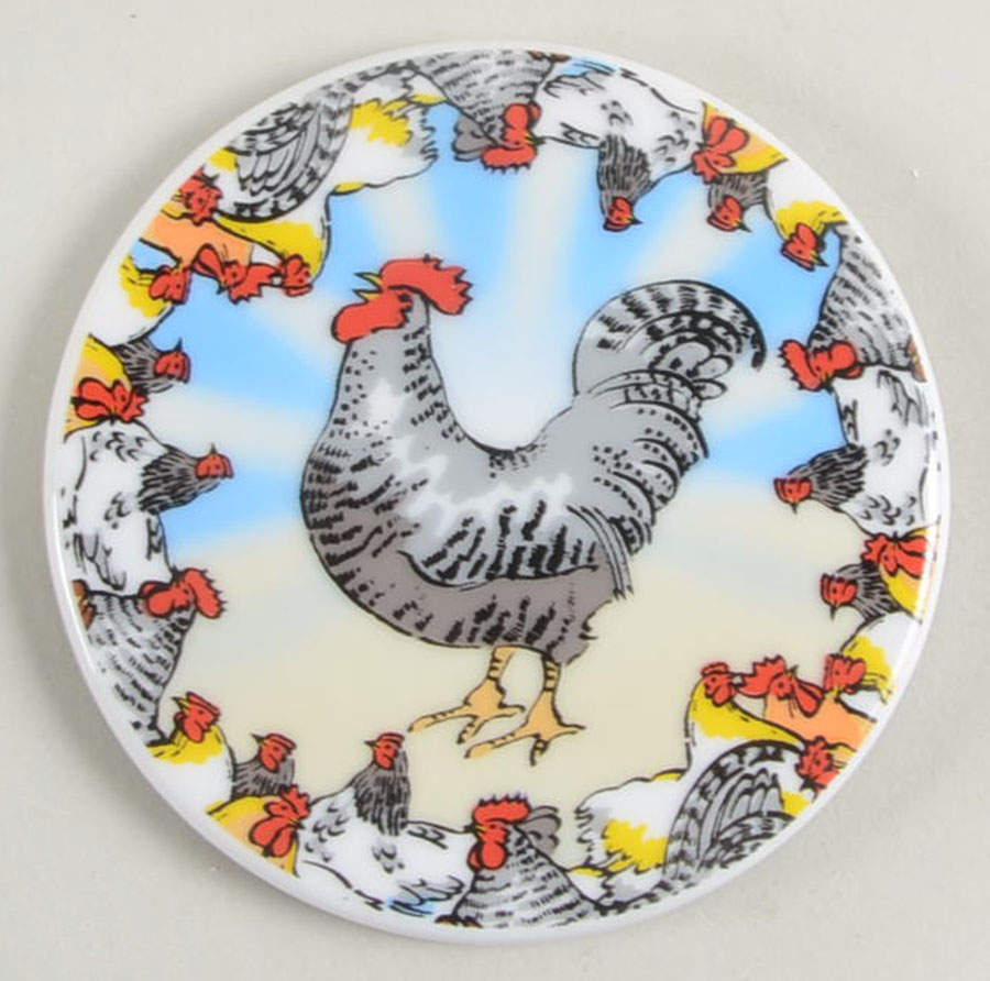 Roosters Coaster Only for Mug & Coaster Set by Cardew Design-1