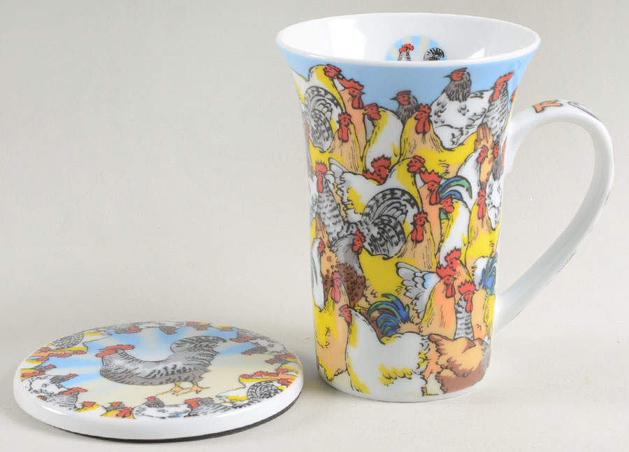 Roosters Mug & Coaster Set by Cardew Design-1