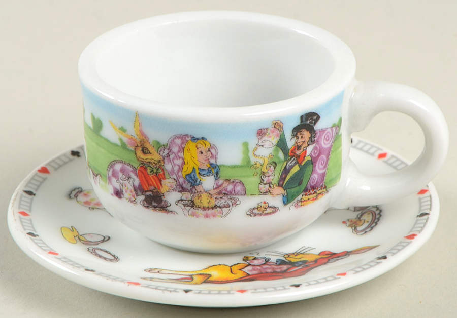 Alice in Wonderland's Cafe Flat Toy Cup and Saucer Set by Cardew Design-1