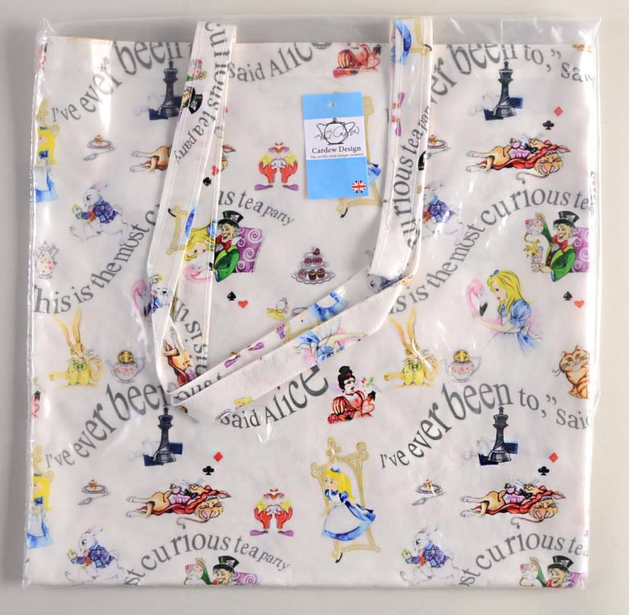 Alice in Wonderland's Cafe Plastic Tote Bag by Cardew Design-1