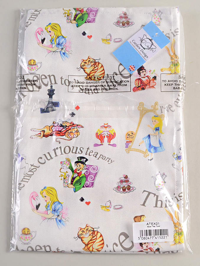 Alice in Wonderland's Cafe Tea Towel by Cardew Design-1