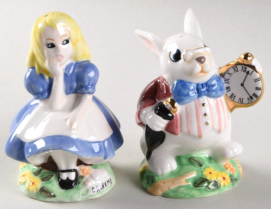 Alice in Wonderland's Cafe Figural Salt and Pepper by Cardew Design-1