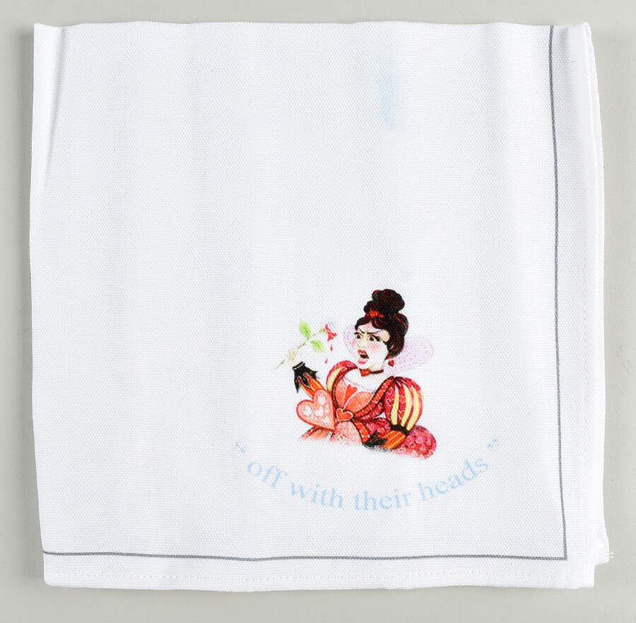 Alice in Wonderland's Cafe Cloth Napkin by Cardew Design-1